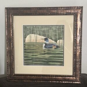 Chinese Suzhou Embroidery King Silk Art Duck Duckling‎ Pond Framed 14.5x14.5